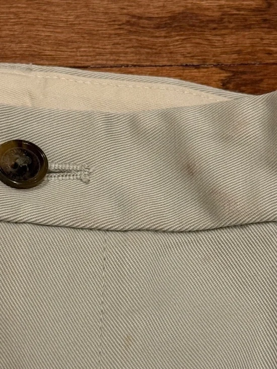 Brooks Brothers Advantage Chino Clark Pants Khaki W37 L30 Classic Fit - Picture 4 of 6